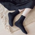 thumbnail image 3 of CHUNTIAN Mary Womens Socks, Ruffle Turn-Cuff Casual Crew Socks Breathable Cool Knit Cotton Lettuce Ankle Frilly Sock 6 Pack, 3 of 7