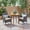 Brown, variant on Noble House Bruna 3 Piece Outdoor Wood and Wicker Bistro Set in Teak