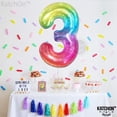 thumbnail image 4 of czcpp-, Giant Jelly Rainbow 3 Balloon Number - 40 Inch | Number 3 Balloon, 3rd Birthday Girl Decorations | 3rd Birthday Balloons, 3 Year Old Birthday Decorations Girl | 3 Balloons for Birthdays, 4 of 4