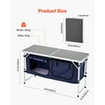 thumbnail image 2 of KFFKFF Outdoor Kitchen Stand, Collapsible BBQ Prep Table, Trio-Level Height Modification, Featherweight Aluminum Portable Food Prep Station with Storage Compartment, Transport Handle, 2 of 9