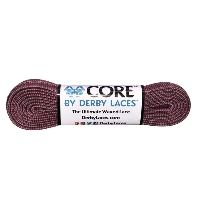 Derby Laces CORE Cordón encerado estrecho de 6 mm para patines artísticos, patines, botas y zapatos normales (granada 54 pulgadas/137 cm)