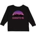 thumbnail image 3 of Inktastic Charlotte North Carolina Gifts Skyline Girls Long Sleeve Toddler T-Shirt, 3 of 5