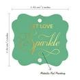 thumbnail image 7 of Inkdotpot Pack Of 50 Let Love Sparkle Wedding Paper Tags DIY Craft Bracket Shape Real Gold Foil Hang Tags, 7 of 7