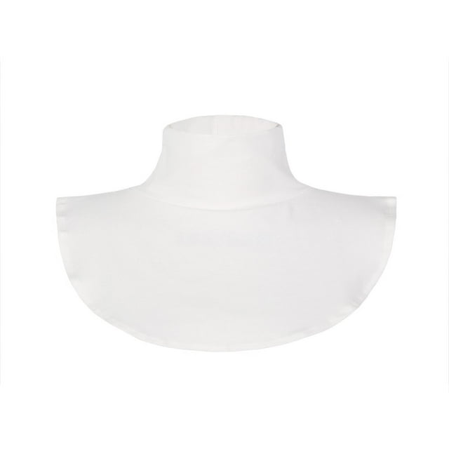 Hauts à Col Montant pour Femmes à Col Montant Détachable Rayé/uni, à Porter à l'Extérieur Ou en Chandail, Blanc, Taille Unique