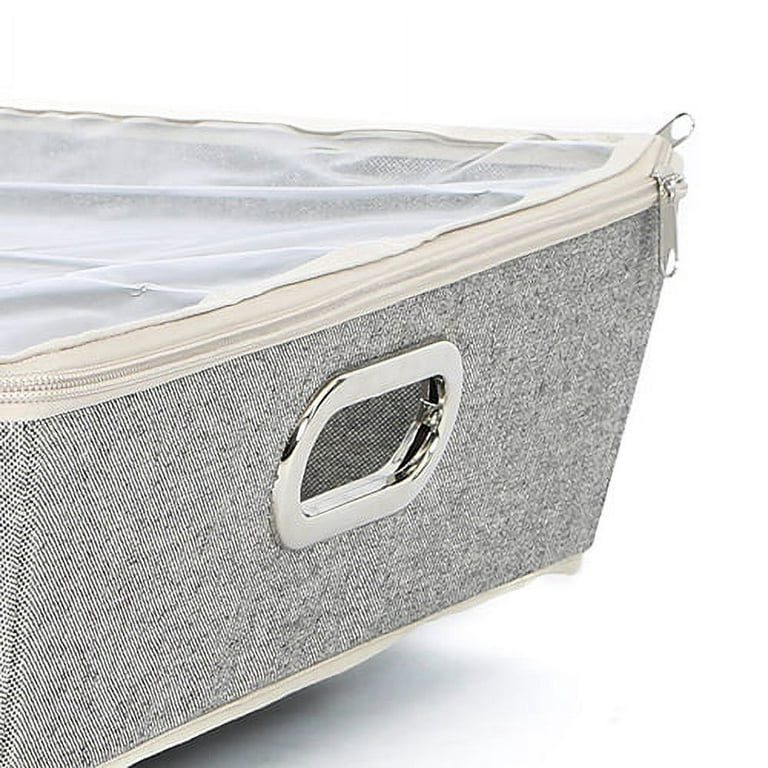Better Homes & Gardens Charleston Collection Grey Rolling Underbed Storage Organizer, Size: 26in Large x 16in W x 5.9 in H