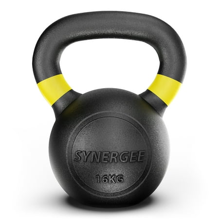 Synergee 16kg Cast Iron Kettlebell Weights for Strength Training, Conditioning and Functional Fitness