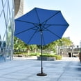 thumbnail image 2 of WestinTrends Paolo 9 Ft Patio Umbrella with Base Included, Market Table Umbrella with with 30 Pound Solid Decorative Round Concrete Base, Royal Blue, 2 of 8