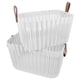 thumbnail image 1 of 2 cestas de almacenamiento huecas con asa de cuero, cesta para ropa, cesta para la colada para el hogar., 1 of 7
