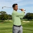 thumbnail image 7 of Sewkxo Men's Polo Shirts Long Sleeve Golf Polo Shirts for Men Breathable Polos Casual Collared Shirts,Mint Green M, 7 of 7