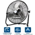 thumbnail image 3 of BILT HARD 20" High Velocity Floor Fan, 4600 CFM 3-Speed with Wall-Mounting System, Heavy Duty Metal Industrial Fans for Garage, Warehouse, Basement, 3 of 9