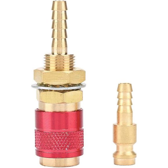 M6 Gas And Water Quick Connector Water And Gas Cooled Adapter For Mig Tig Torch Fitting Welder Torch Fitting(red)