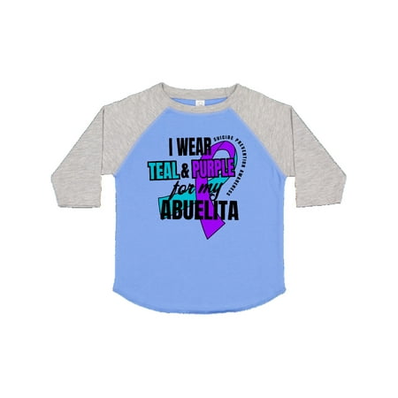 

Inktastic Suicide Prevention I Wear Teal and Purple for My Abuelita Gift Toddler Boy or Toddler Girl T-Shirt
