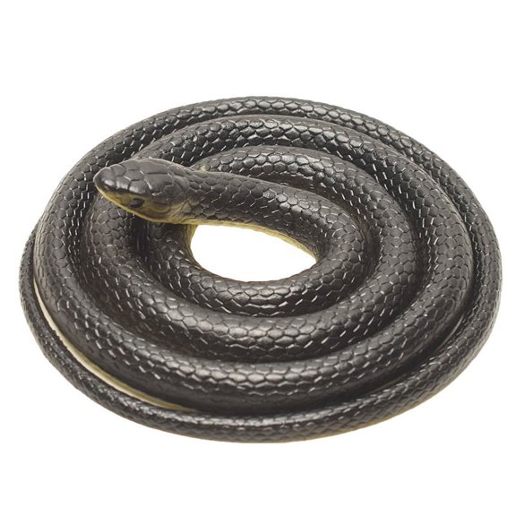 Realistic Fake Rubber Snake Toys Black That Look Real Prank Stuff Cobra 48 Inch Long