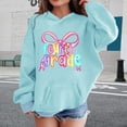 thumbnail image 2 of Cute Hoodies for Teen Girls Trendy Oversized Hooded Sweatshirt Fourth Grade Colorful Bow Graphic Long Sleeve Pullover Sweater, 2 of 9