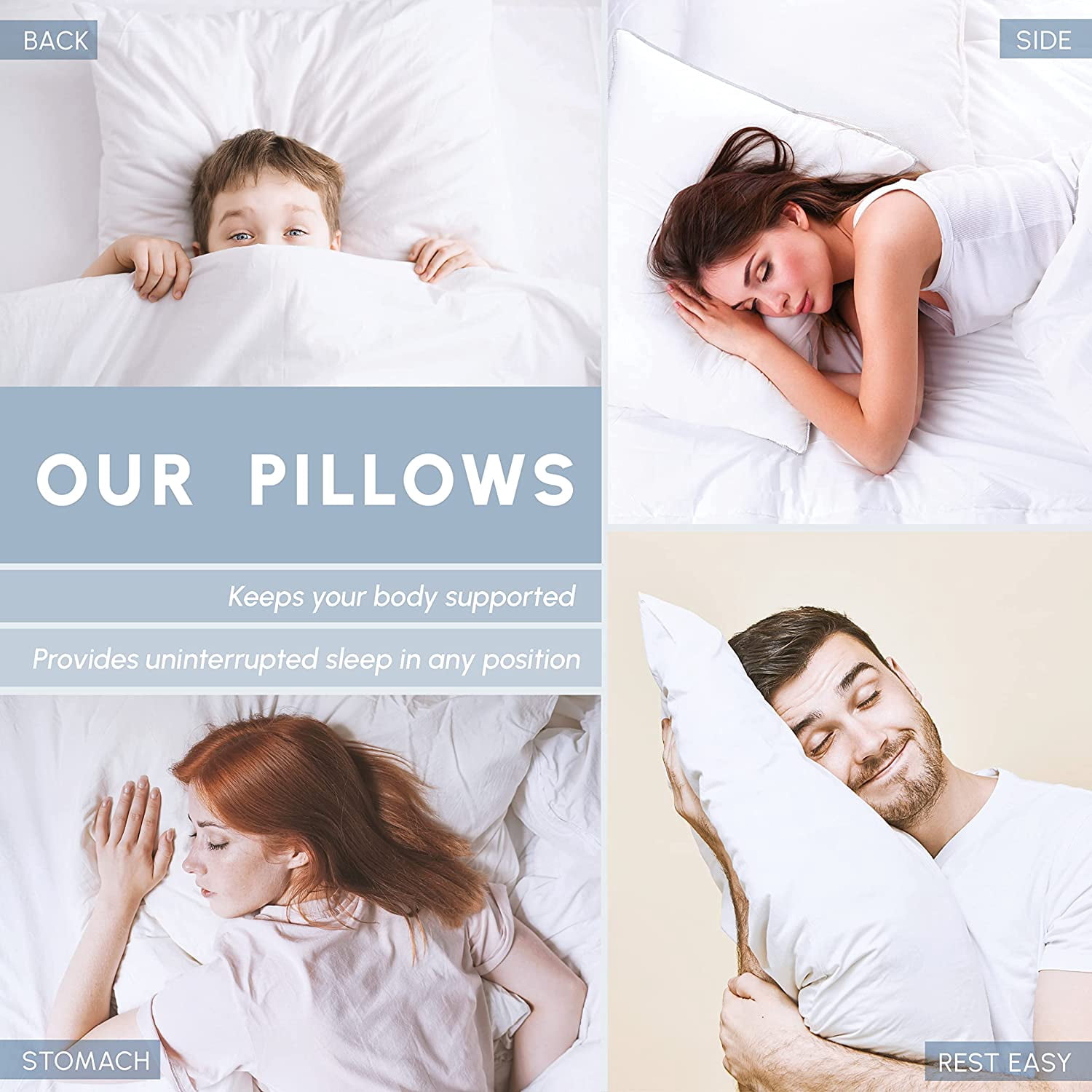 Elegant Comfort 100% Cotton Shell Solid Hotel Pillows, Super Plush Bed Pillows for Side Back & Stomach Sleepers, Cooling Gel-Infused Filling, 2-PACK Standard/Queen Pillow Set