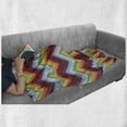thumbnail image 5 of Chevron Soft Flannel Fleece Throw Blanket, Vibrant Colorful Zigzag Lines with Sharp Pointy Ends Simple Trend Polygon Print, Cozy Plush for Indoor and Outdoor Use, 70" x 90", Multicolor, by Ambesonne, 5 of 5