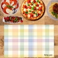 thumbnail image 2 of Amarainy Plaid Patterned Linen Table Mats Set of 4 for Home Kitchen Table Decor 12x18 inch, 2 of 5