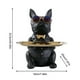 thumbnail image 4 of Almacenamiento bandeja decorativa Bearachild resina bulldog llavero decoración del hogar negro, 4 of 6