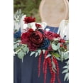 thumbnail image 6 of 10FT Eucalyptus and Willow Leaf Garland with White Flower, Handcrafted Wedding Sweetheart Table Centerpieces Head Table Decor Arch Backdrop Decorations for Wedding | Burgundy, 6 of 6