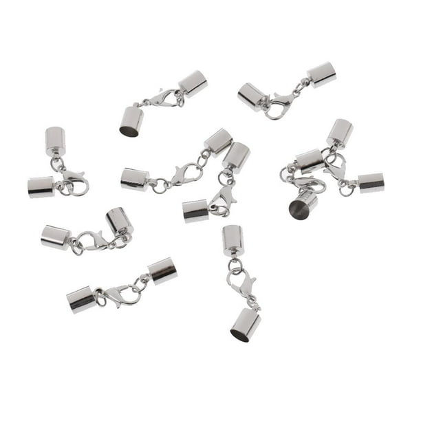 10 Pcs Stainless Chain Necklace End With Lobster Clasp Connector