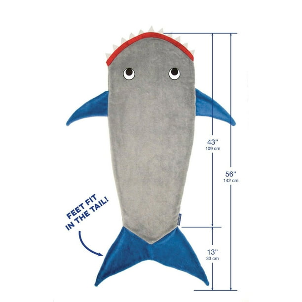 Manta de tiburón sirena saco de dormir para niños manta cola de sirena doble franela