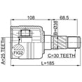 thumbnail image 2 of Febest INNER CV JOINT LEFT 25X38X30 # 2211-SORLH OEM 49592-3E000, 2 of 2