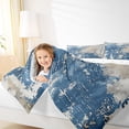thumbnail image 6 of Manfei Vintage Oil Printing Bedding Comforter Set, Blue Abstract Ombre Twin Comforter Sets, Teens Kids Adult Men Women Reversible Bedding Set, Luxury Bedroom Decor, 2-Piece, 6 of 9