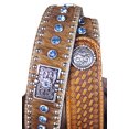 thumbnail image 3 of Nocona Belt Co. Mens N2442148 Brown Hide Belt w/Blue Conchos 44 Natural, 3 of 3