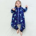 thumbnail image 4 of Hrsba Kids Winter Casual Jumpsuit Rompers, Kids Jumpsuit Girls Boys Flannel Print Rompers Long Sleeve Home Clothes Fall Winter Outfits0-6 Years, 4 of 5