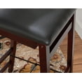 thumbnail image 4 of Linon Kristle 30" Folding Mid Back Bar Stool, Merlot/Dark Brown Faux Leather, 4 of 14