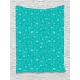 thumbnail image 1 of Kites Tapestry, Doodle Clouds and Childhood Kites Creative Leisure Time Simplistic Design, Wall Hanging for Bedroom Living Room Dorm Decor, 40W X 60L Inches, Turquoise and White, by Ambesonne, 1 of 2