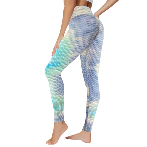 Gibobby Pantalones de mezclilla Pantalones de yoga Entrenamiento Correr Deportes de mujer Atlético Fitness Leggings Pantalones(Azul, XXL)