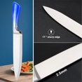 thumbnail image 4 of MDHAND 9-Piece Blue Gradient Handle Knife Set, 5 Stainless Steel Knives with Block, Sharpening Rod, Scissors and Peeler, for Home Kitchen, 4 of 8