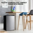thumbnail image 2 of Koolatron Stainless Steel Compact Fridge with Freezer, 4.4 cu ft (124L), 2 of 7