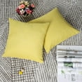 thumbnail image 5 of PiccoCasa 18" x 18" Cotton Linen Throw Pillowcases Set of 2, Yellow, 5 of 8