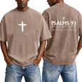 thumbnail image 2 of Christian Graphic Shirts for Men Vintage Acid Wash Oversized Tshirts Faith Cross Print Short Sleeve Casual Streetwear Summer Tops, 2 of 7