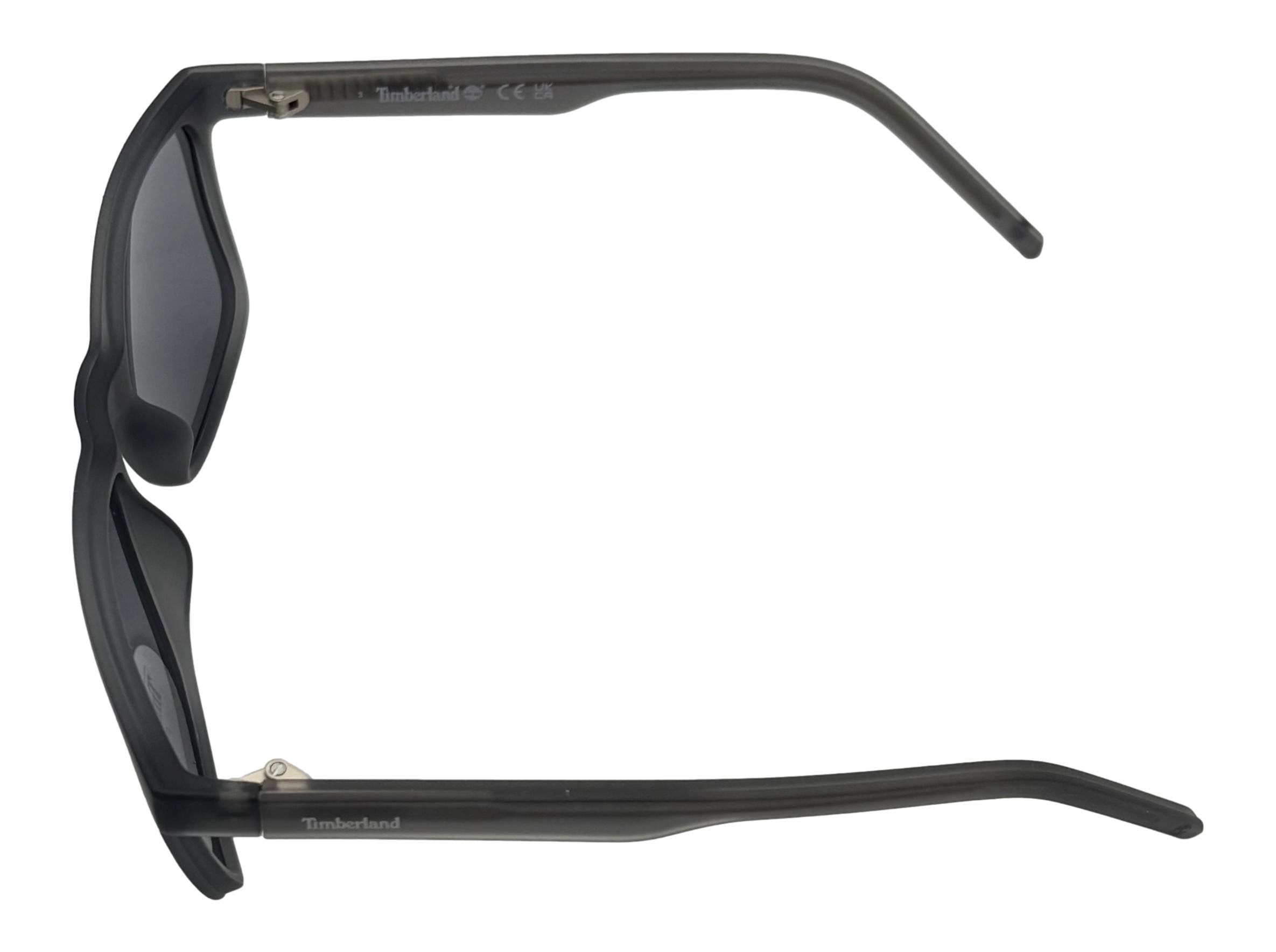 Timberland Polarized Lens Men's Matte Crystal Plastic Square Sunglasses