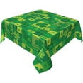 thumbnail image 2 of Happy St Patrick''s Day Tablecloth Square 54"x54" Green Shamrock Leaves Lucky Table Cloth Waterproof Holiday Table Clothes Reusable Table Cover for Dining Room Home Decor, 2 of 6