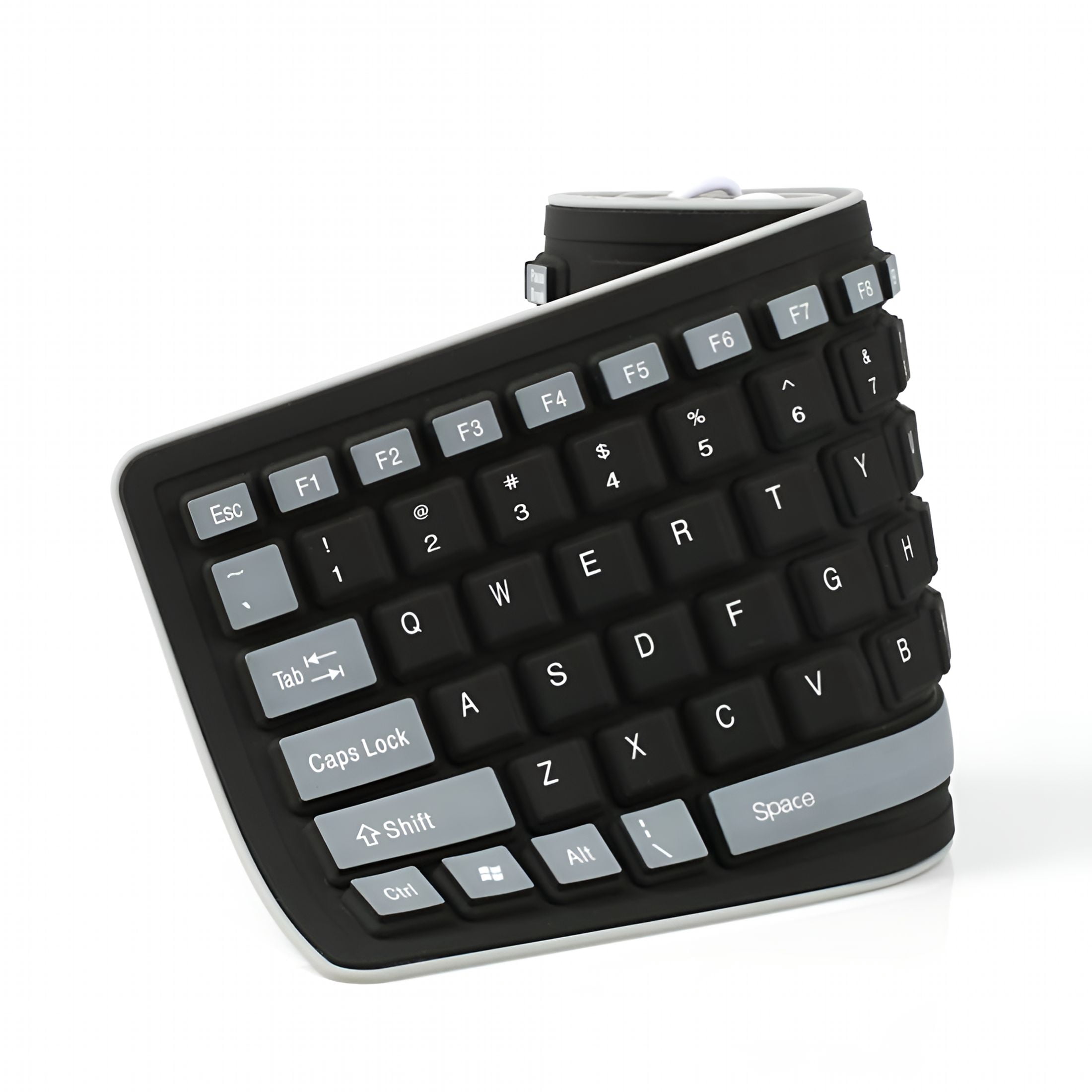 GJX 103 Keys Foldable Waterproof Dustproof Soft Silicone Gaming Wired Keyboard for Laptop/Computer