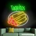 thumbnail image 3 of Handmadetneonsign Taquitos Neon Sign, Taquitos Led Light, Food Wall Art Decor, Restaurant Wall Decor 53555, 3 of 5