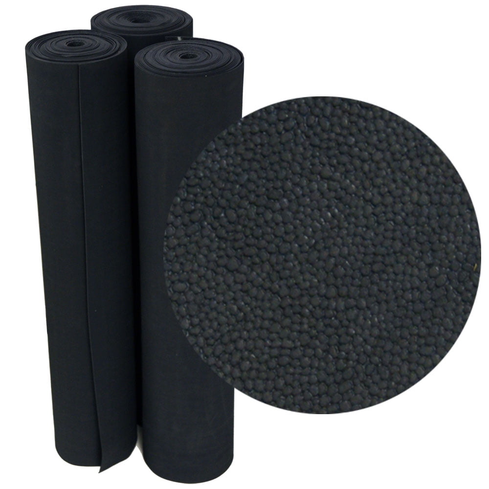 RubberCal "TuffnLastic" Rubber Runner Mat 1/8 in x 48 in x 4 ft Rolled Rubber Flooring