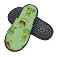 thumbnail image 2 of Ker-mit The Fro Slippers for Women Men Cotton Home Slippers Soft Fleece for Indoor Outdoor, 2 of 8