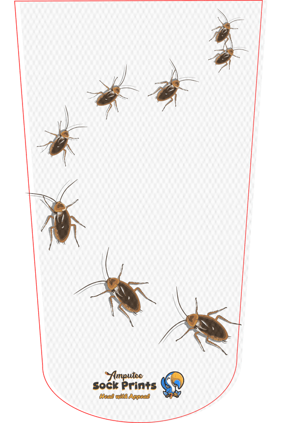 Amputee Sock,"Cockroach takes the path V1", 3PLY Residual Wound, Over Shrinker Sock