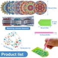 thumbnail image 2 of kitwin 8Pcs 3.9in DIY Coasters Diamond Painting Cup Mat Kit with Holder for Kids Adults Beginners Art Craft Supplies, 2 of 7