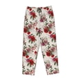 thumbnail image 4 of Goofa Rose Flowers Printed Soft Pajama Pants for Women, Wide Leg Comfy Casual Lounge Yoga Pants-Medium, 4 of 9