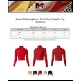 thumbnail image 2 of MixMatchy Women's Casual Solid Long Sleeve Turtle Neck Crop Tee Top, 2 of 7