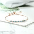 thumbnail image 3 of Gem Stone King Swiss Blue Topaz White Topaz 1.20 Ct 18K Yellow Gold Plated Silver Bracelet, 3 of 4