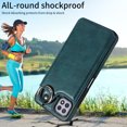 thumbnail image 2 of Nalacover for Samsung Galaxy A22 5G Wallet Case with Card Slots & Metal Finger Ring, Durable PU Leather Back Double Magnetic Botton Flip Kickstand Purse Shockproof Phone Case,Green, 2 of 10