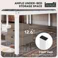 thumbnail image 6 of Einfach Twin Bed Frame with Ample Under-Bed Storage Space, Heavy Duty, No Box Spring Needed, White, 6 of 10