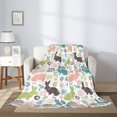 thumbnail image 2 of Sikiie Easter Rabbit Cozy Flannel Fleece Throw Blanket: Lightweight & Thick for All Seasons - Perfect for Women, Men, & Kids"40"x30", 2 of 6